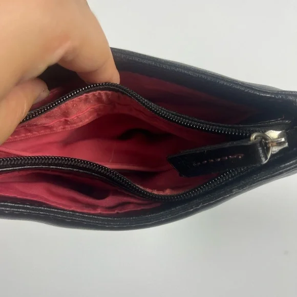 Liz Claiborne Y2K “M” Leather Shoulder Bag Mini Purse - Picture 5 of 5